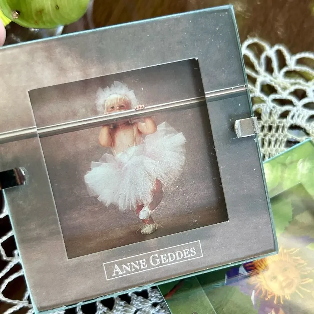 Set of 2 Vintage Anne Geddes 3” x 3” Mini Picture Frames